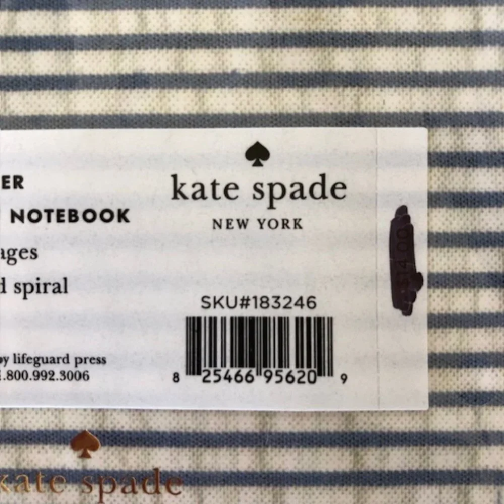 KATE SPADE Spiral Mini Notebook Collar Club of Virginia Seesucker Print …